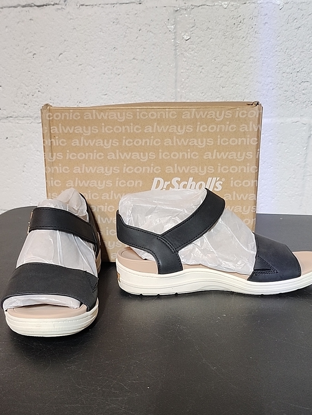 Dr. Scholl's Women's Black Slingback Sandals